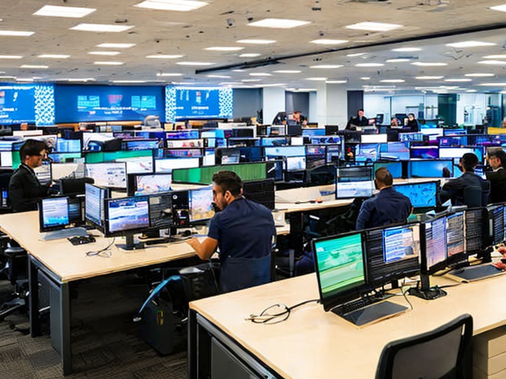 RAW photo, a modern office setting with a professional IT support technician assisting a client, diverse individuals engaged in problem-solving, computer screens displaying data, bright ambient lighting, 8k uhd, high quality, realistic photo, Fujifilm XT3