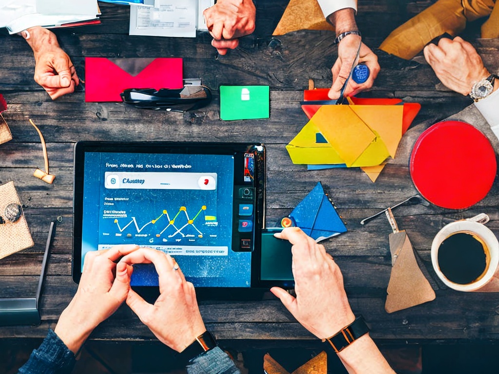 RAW photo, hands of a user interacting with a tablet displaying various AI productivity tools, clutter-free workspace in the background, creative ambiance with vibrant colors, 8k UHD, high-resolution, realistic photo, soft shadows, Fujifilm XT4