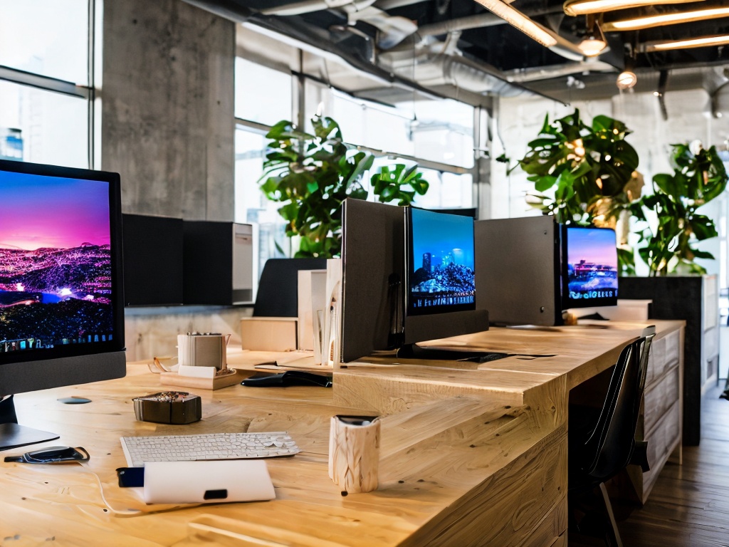 RAW photo, a sleek and modern workspace featuring a computer setup displaying best AI programming software on the screen, accompanied by coding books and a notepad, natural lighting, capturing a high-tech yet inviting atmosphere, 8k UHD resolution, realistic photo, Fujifilm XT3