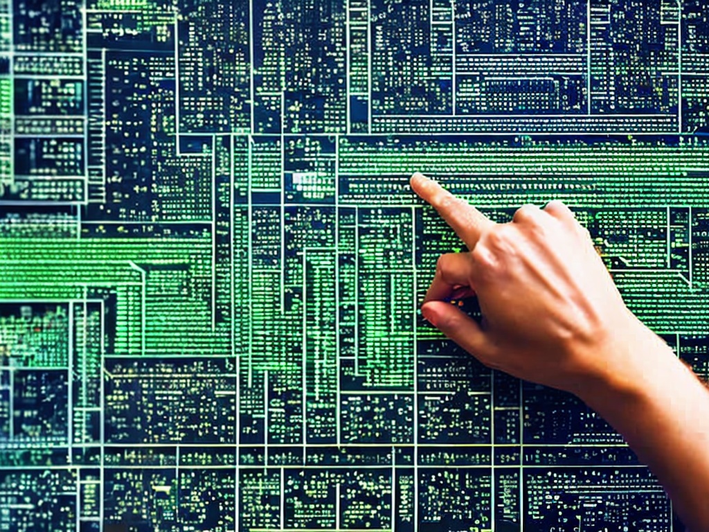 a close-up of a computer screen displaying complex AI algorithms and code in an integrated development environment, with a programmer's hands on the keyboard, ambient lighting, 8k UHD, high quality, realistic photograph, subtle film grain