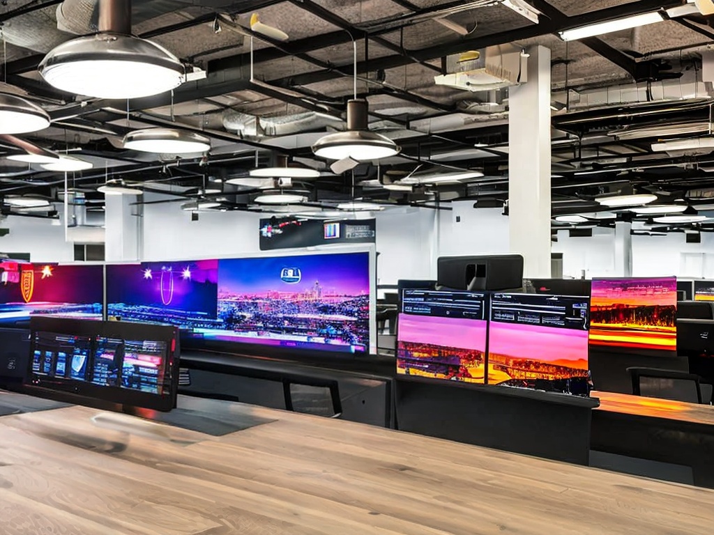 RAW photo, an illustration of an AI concept board in a creative office, featuring visual elements of 'no code' platforms, vibrant colors and dynamic lighting, 8k UHD, high quality, realistic photo, film grain, Sony A7 III