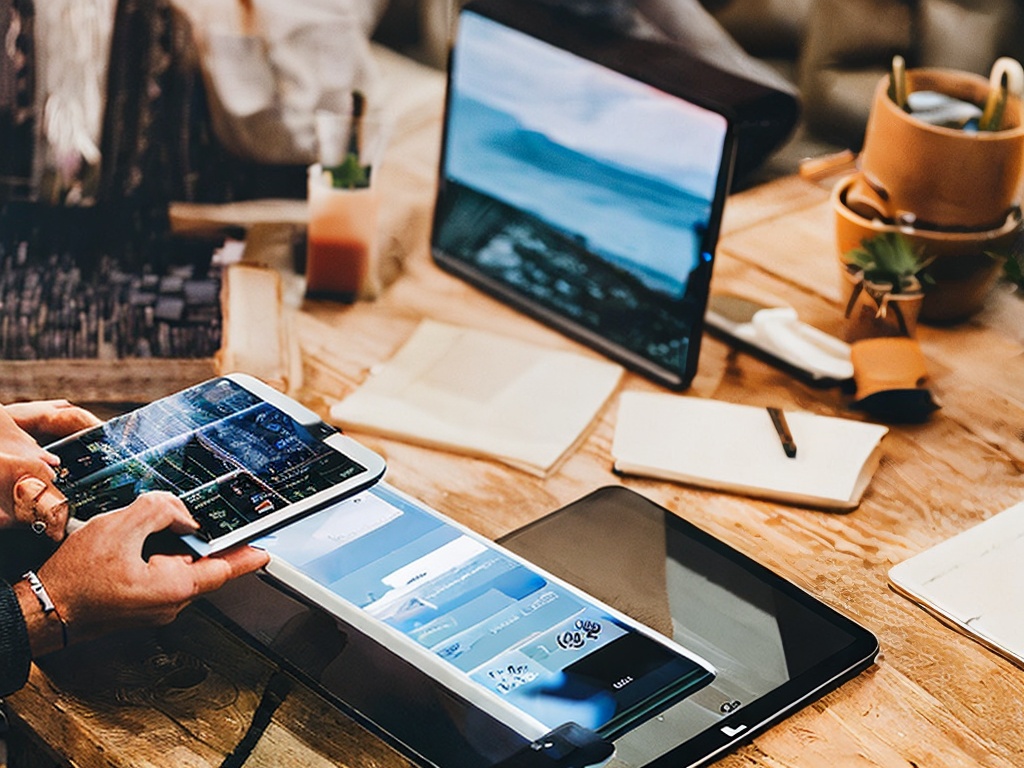 RAW photo showcasing a user interacting with an AI productivity app on a tablet, surrounded by organized workspace elements like notebooks and pens, warm ambient lighting, capturing a sense of focus and efficiency, 8k UHD resolution, detailed and realistic, Canon EOS R5