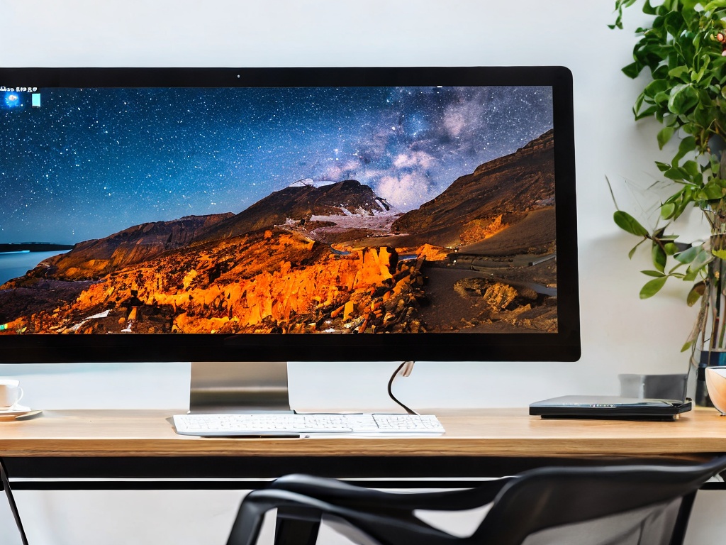 RAW photo, a computer screen displaying a collection of popular free AI websites, a bright workspace with a modern laptop setup, clean and organized desk, ambient lighting, 8k uhd, high quality, realistic photo