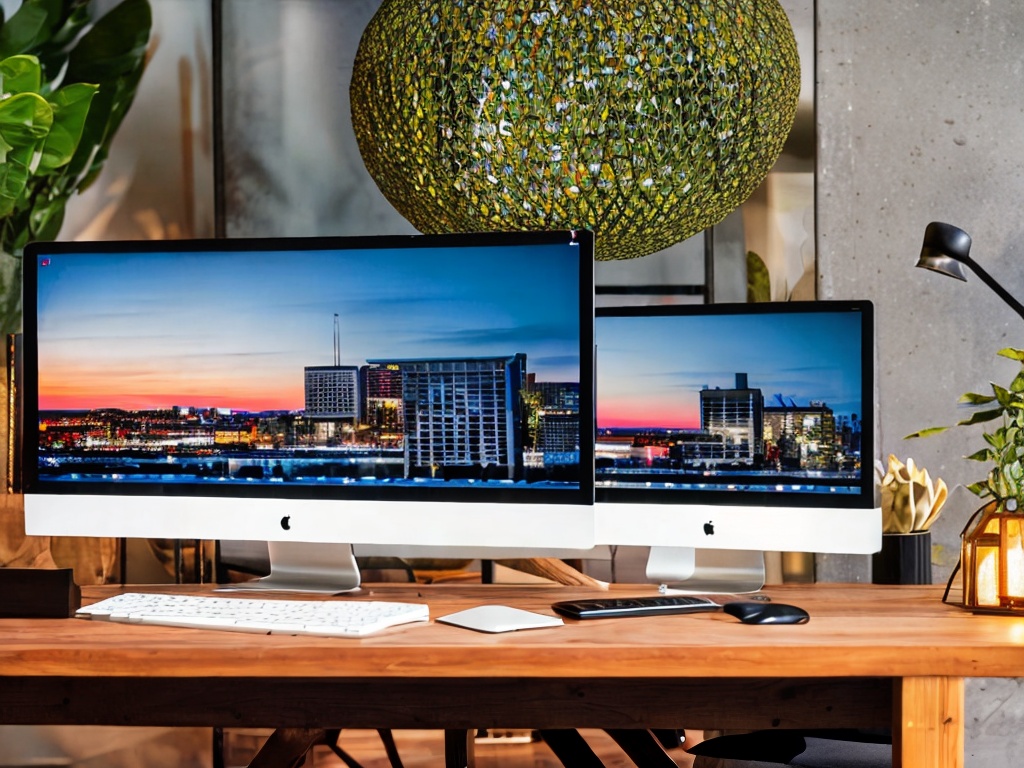 RAW photo, a sleek workspace with a high-end computer displaying an AI content generator interface, soft ambient lighting illuminating the screen, focus on the vibrant colors and intricate design elements of the software, 8k UHD, high quality, realistic photo