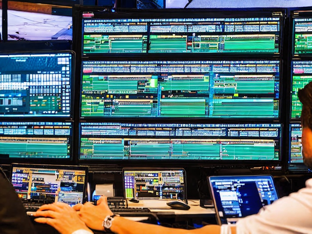 RAW photo, a close-up of a technician interacting with an advanced AI interface on a sleek computer, displaying complex statistics and analytics, high-tech workspace with blue lighting accents, 8k UHD, high resolution, realistic photo, Fujifilm XT4