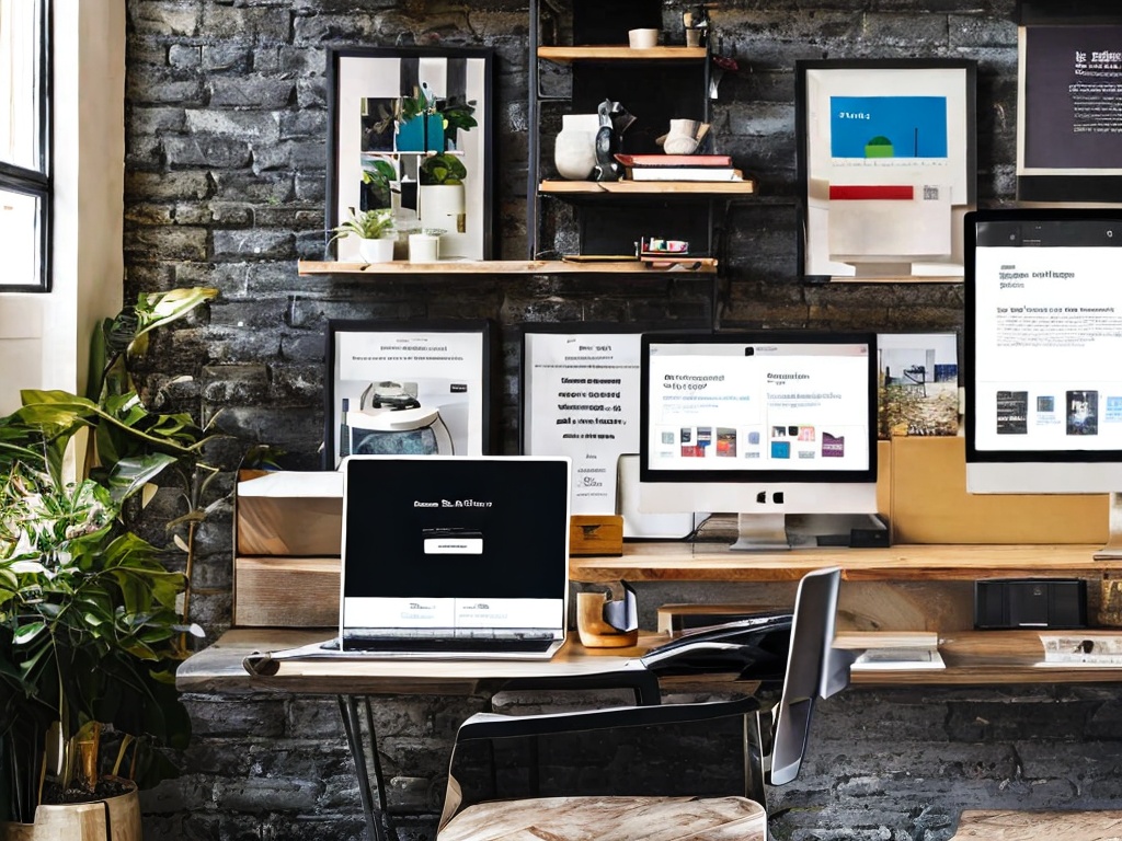 RAW photo, a creative workspace showcasing multiple devices connected to an AI writing assistant, including a desktop computer and tablet, with digital content drafts visible on the screens, bright and inspiring lighting with a clean and organized layout, 8k UHD, high resolution, realistic photograph