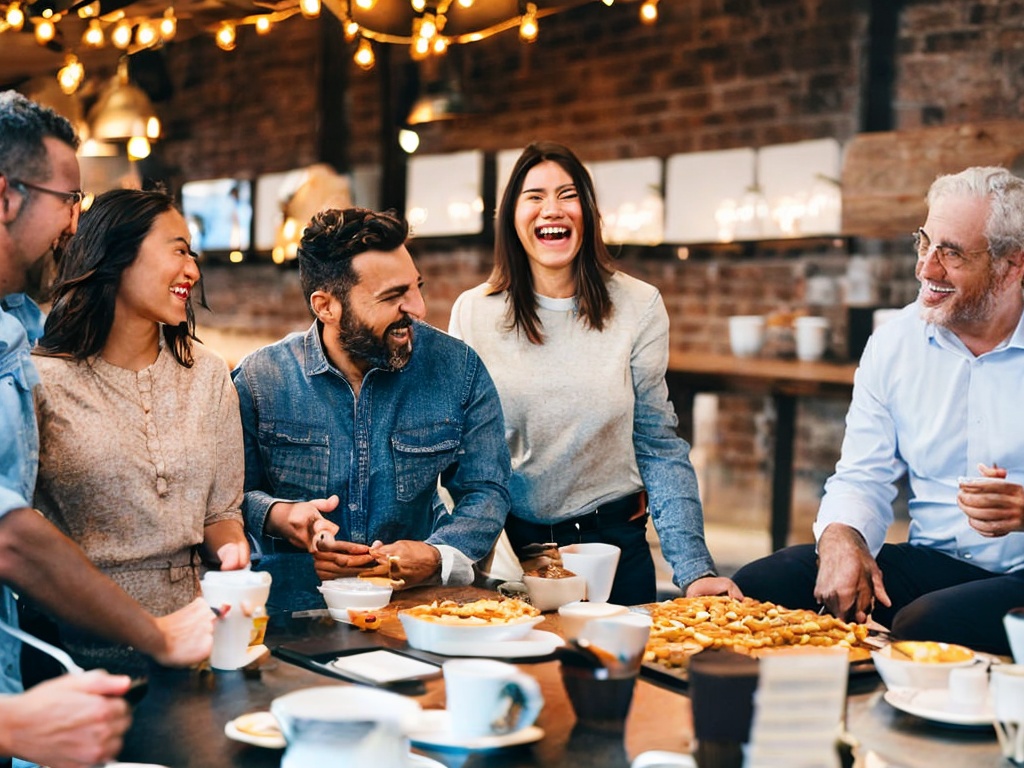 RAW photo, a diverse group of people gathered around a table, excitedly discussing and testing different AI applications on tablets and laptops, vibrant and lively atmosphere, natural light illuminating their faces, 8k UHD quality, high detail, shot with a professional DSLR camera