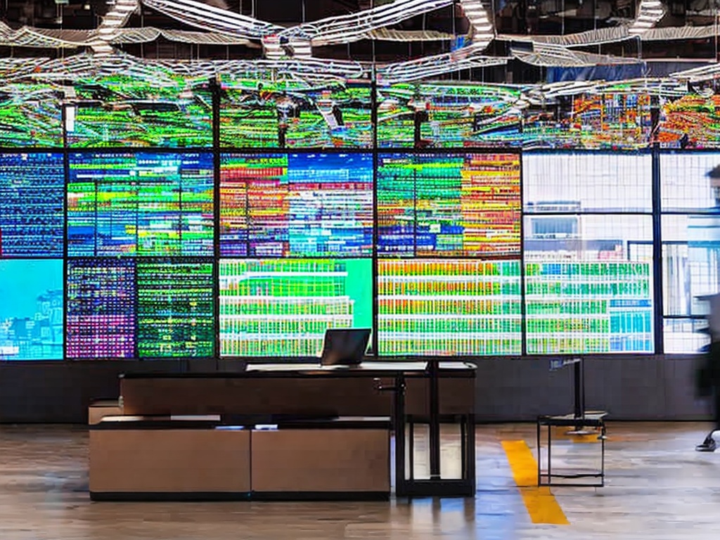 RAW photo, an imaginative visualization of market research data transformed by AI, featuring colorful graphs and charts projected onto a transparent screen in a modern office space, bright lighting, high detail, 8k UHD