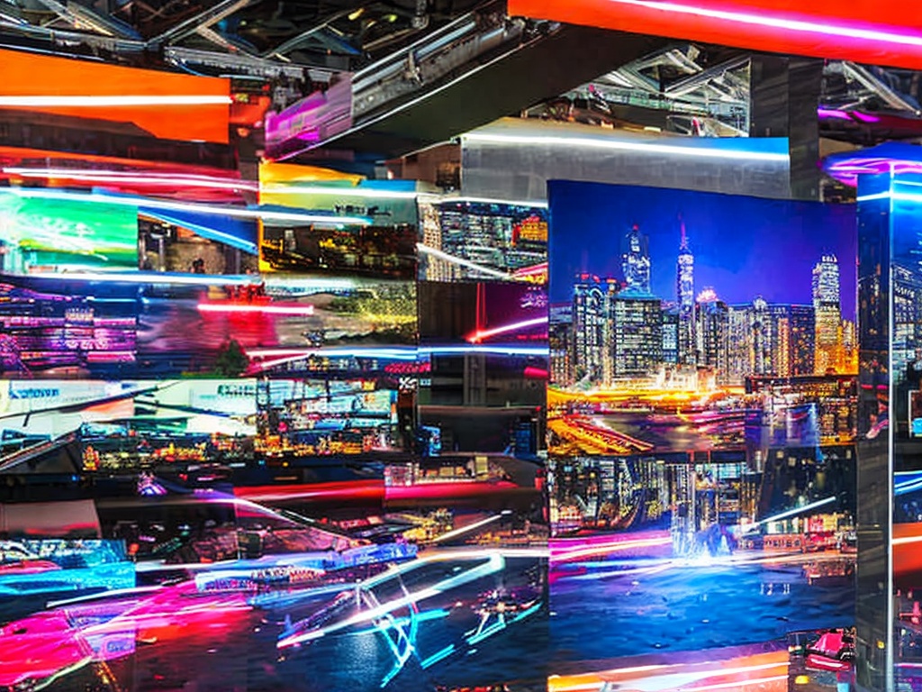 RAW photo, a dynamic composition featuring multiple screens displaying different AI applications working simultaneously, with futuristic hologram effects, neon-colored lighting effects, 8k UHD resolution, high-quality, realistic image, captured using a high-end mirrorless camera